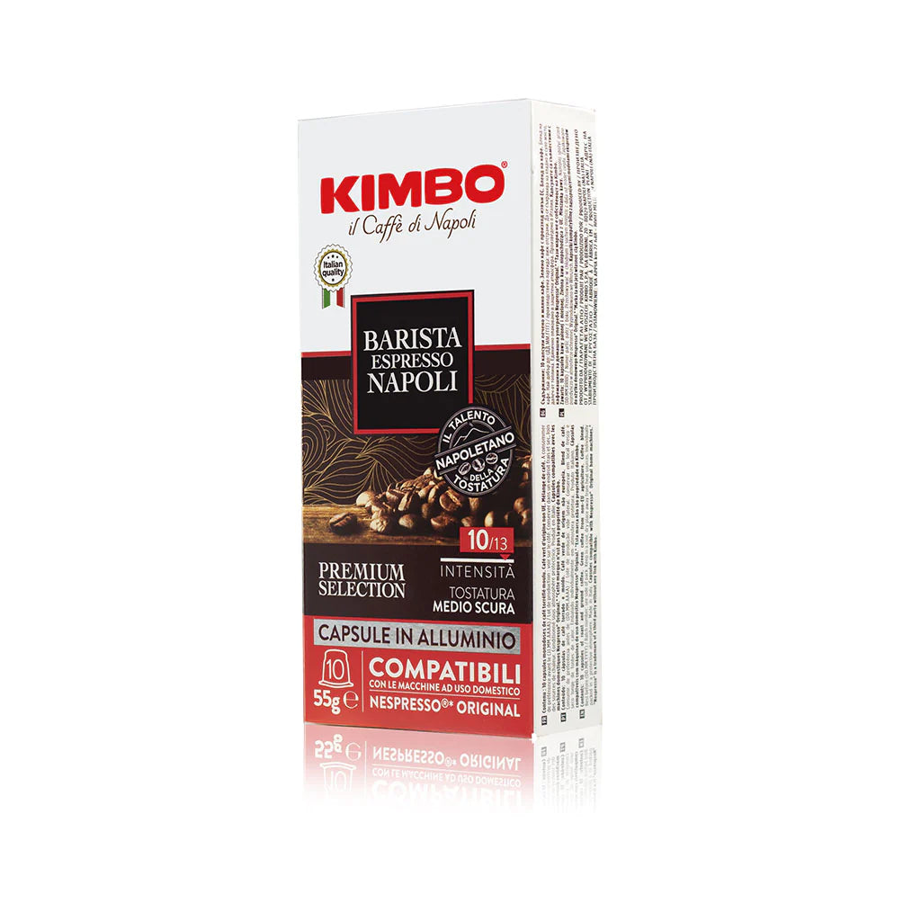 Kimbo Barista Espresso Napoli 10 Capsule in Alluminio Compatibili Nespresso