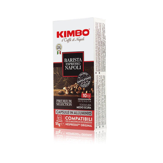 Kimbo Barista Espresso Napoli 50 Capsule in Alluminio Compatibili Nespresso