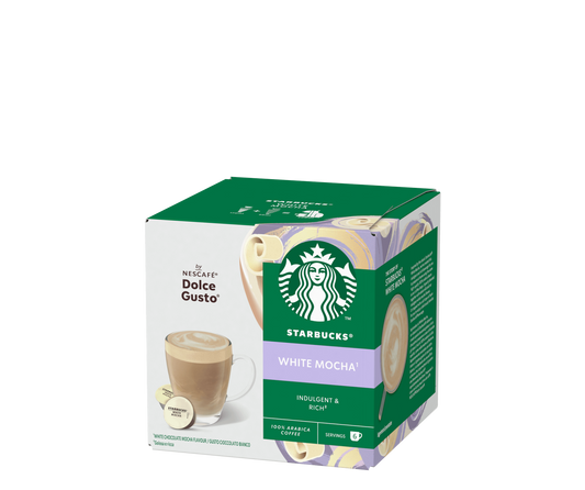 Starbucks White Mocha/Cioccolato Bianco 12 Capsule Compatibile Nescafè Dolce Gusto Gusto