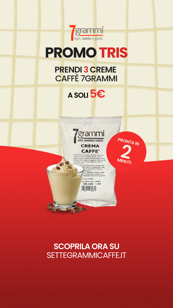 Promo Tris 3xCreme Caffè 7Grammi Preparato Istantaneo