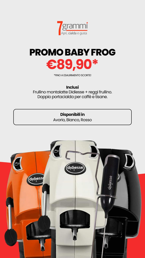 Baby Frog Didiesse Macchina da Caffè a Cialde CON FRULLINO MONTALATTE DIDIESSE E REGGI FRULLINO IN OMAGGIO