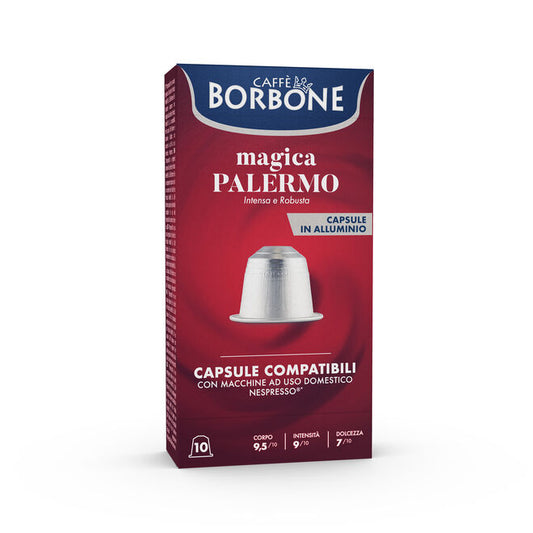 Borbone Magica Palermo 50 Capsule in Alluminio Compatibili Nespresso