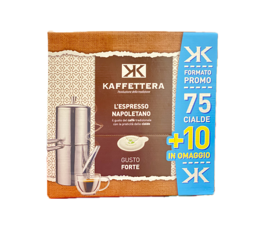 Kaffettera Formato Promo 75 Cialde + 10 Omaggio Miscela Forte