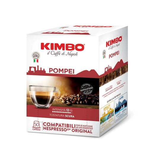 Kimbo Miscela Pompei 50 Capsule Compatibili Nespresso