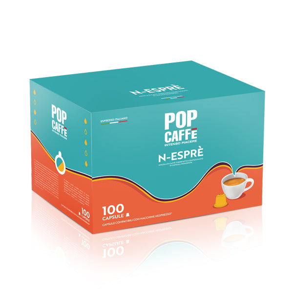 N-ESPRE' POP CAFFE' CREMOSO 100 CAPSULE COMPATIBILI NESPRESSO